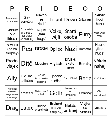 Pride bingo Card
