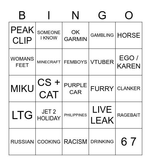 EASY BINGOS 2/8 Bingo Card