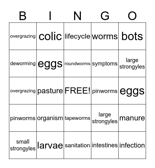 Parasite Bingo  Bingo Card