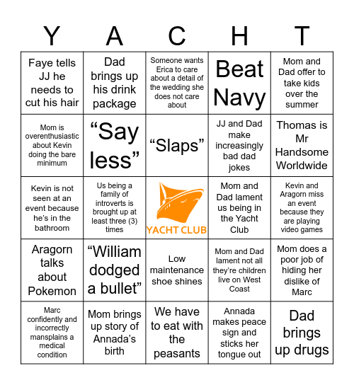 We’re better than you Bingo Card