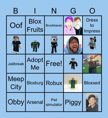 ROBLOX Bingo Card