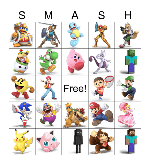 Smash Bros Bingo! Bingo Card