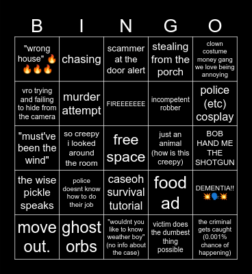caseoh creepy vids Bingo Card