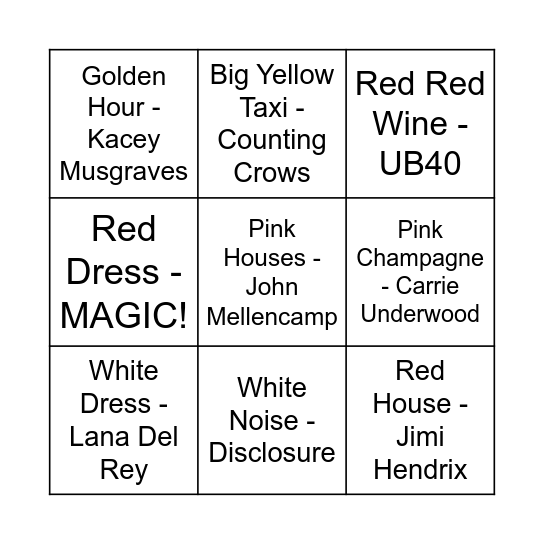 Game Six Bingo Card
