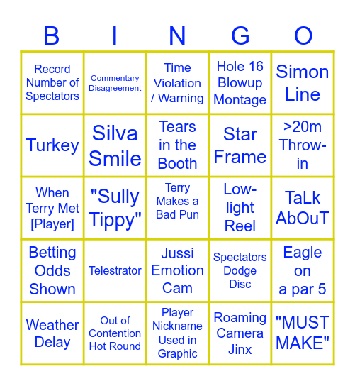 IT'S WORLDS! GADGAHRHARH BLAH BLAH ETC ETC Bingo Card