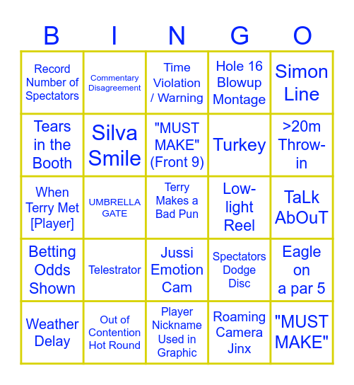 IT'S WORLDS! GADGAHRHARH BLAH BLAH ETC ETC Bingo Card