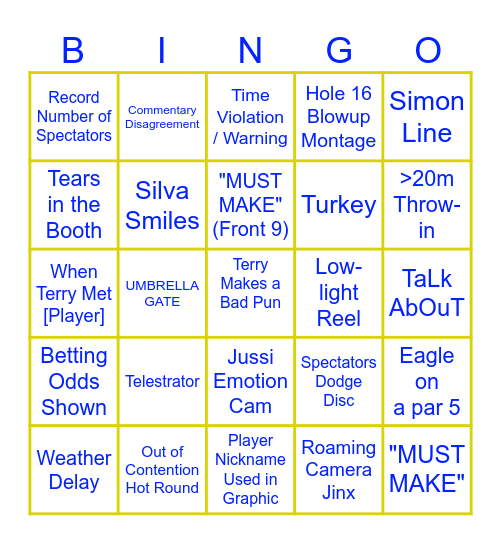 IT'S WORLDS! GADGAHRHARH BLAH BLAH ETC ETC Bingo Card