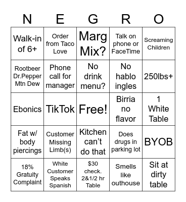 B Love Bingo Card