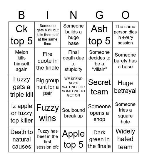 HALF LIFE Bingo Card