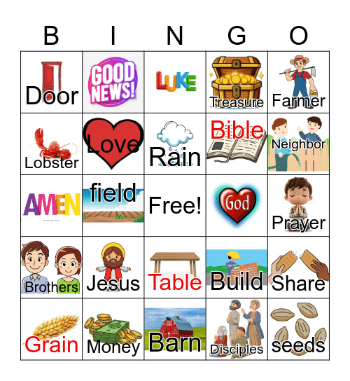 Bingo Luke 12 Bingo Card