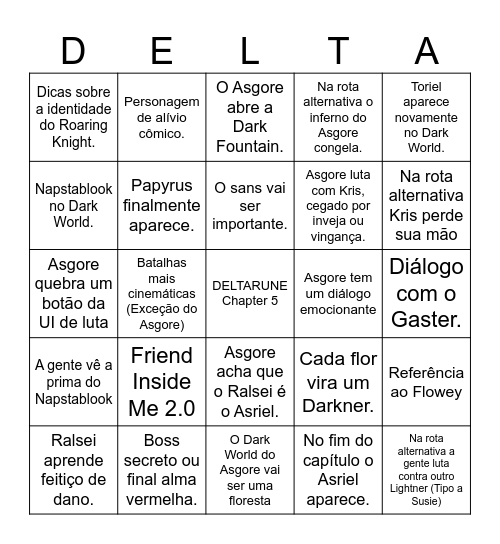 Bingo Capítulo 5 Bingo Card
