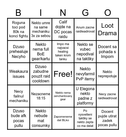 Progress Fiesta Bingo Card