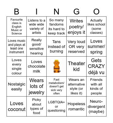 APOLLO KID BINGO Card