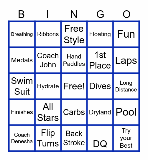 FC Bull Sharks Bingo Card