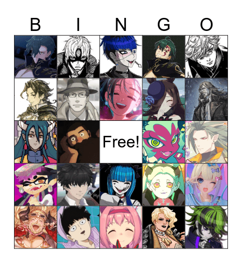Favorite characters bingo Card