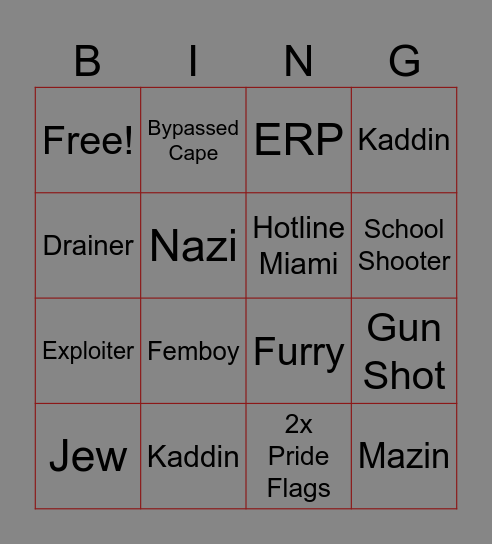 CHURCH BINGO BY ROADKADDIN Bingo Card