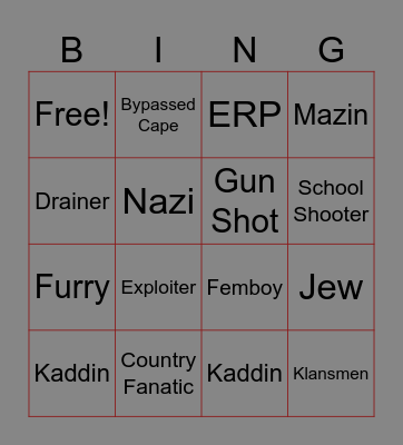 CHURCH BINGO BY ROADKADDIN Bingo Card