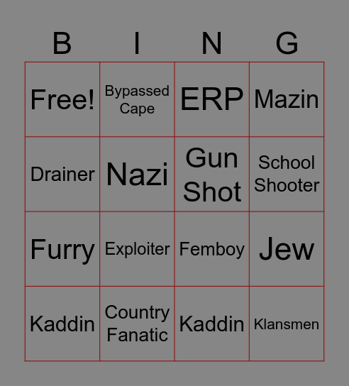 CHURCH BINGO BY ROADKADDIN Bingo Card