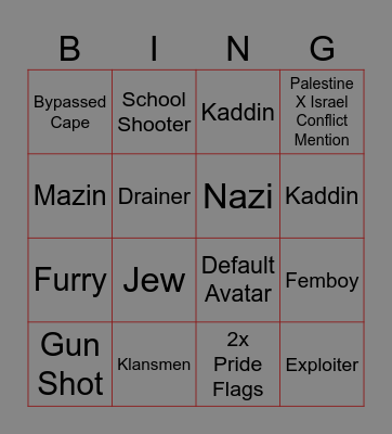 CHURCH BINGO BY ROADKADDIN Bingo Card