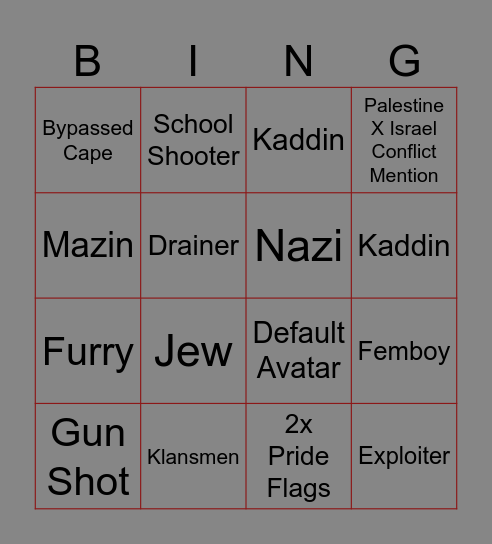 CHURCH BINGO BY ROADKADDIN Bingo Card