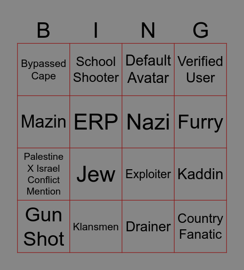 CHURCH BINGO BY ROADKADDIN Bingo Card