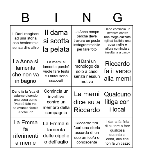 Butei - Marti Bingo Card