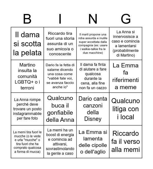 Butei - Dani Bingo Card