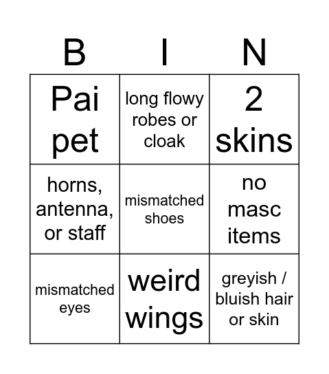 Dappervolk monthly bingo Card