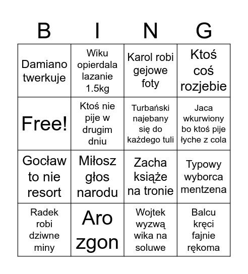 Borzygniew Bingo Card