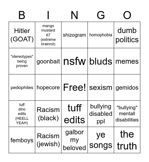 Instagram Reels Bingo Card