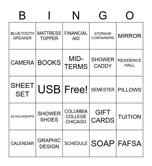 TRUNK PARTY BINGO Card