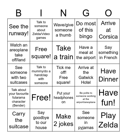 Romilly's entertainment! Bingo Card
