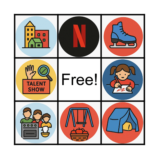 Winter Holidays Bingo Card