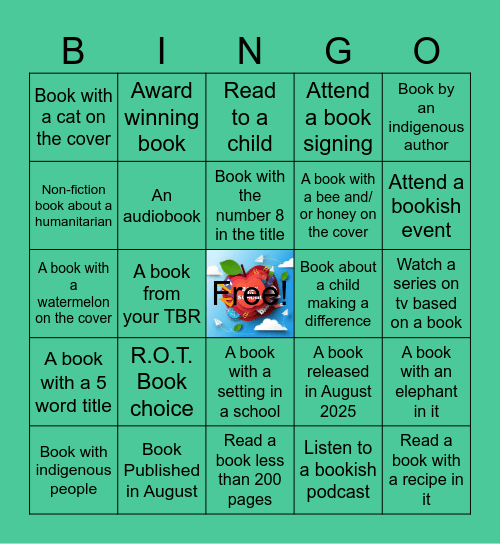 August Book BINGO Card