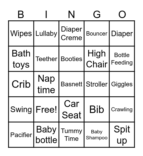 Roman & Veronika's Baby Shower Bingo Card