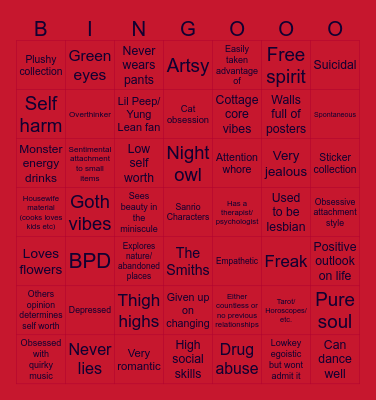 Dont date the Asylum escapee Bingo Card