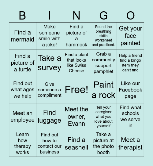RISING WELLNESS COUNSELING Bingo Card
