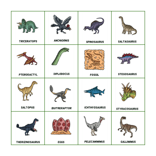 Dino On Fire Bingo 🔥 Bingo Card