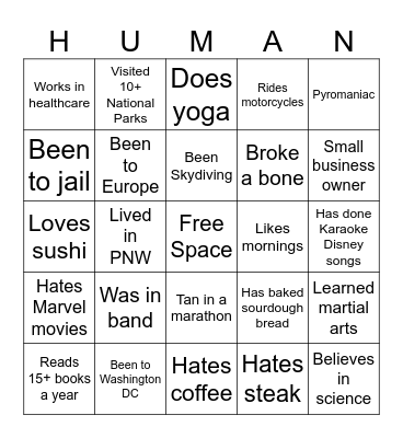 Bingo Card