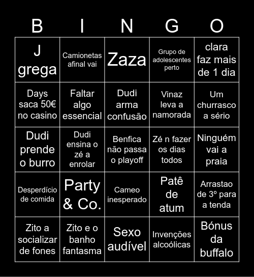 Figueira in a nutshell Bingo Card