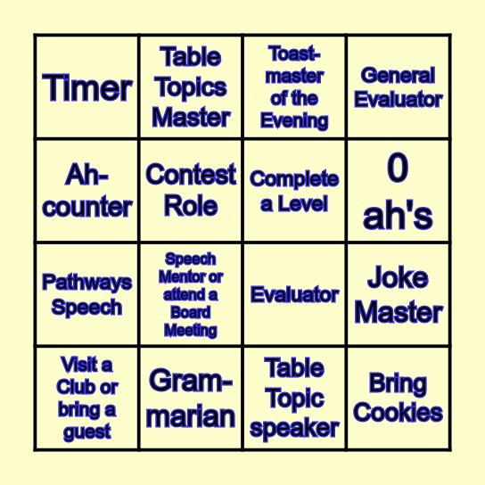 LAST WORD FUNCTIONARY BINGO Card