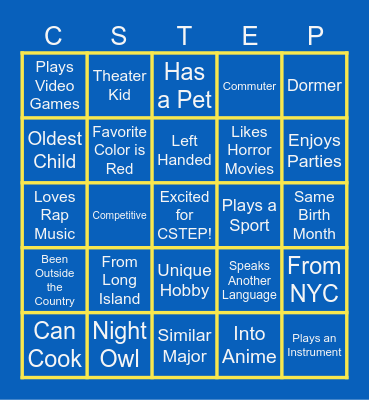CSTEP BINGO Card