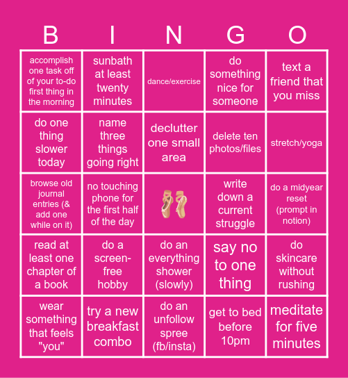 aug '25 Bingo Card
