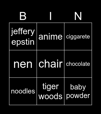SJfhodasjvhjvfjvifev Bingo Card