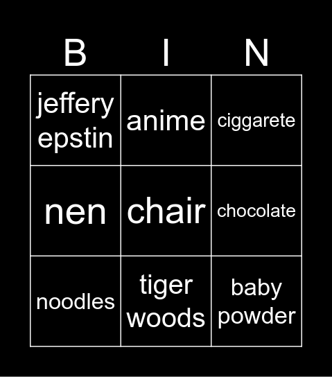 SJfhodasjvhjvfjvifev Bingo Card