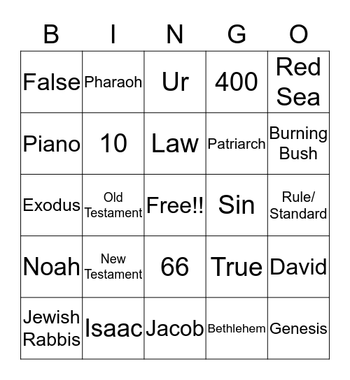 Breakout Bingo Card