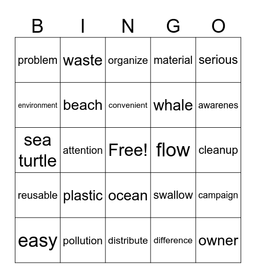Lesson 9_英コⅠ Bingo Card