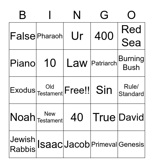 Breakout Bingo Card