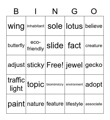 Lesson 8_英コⅡ Bingo Card