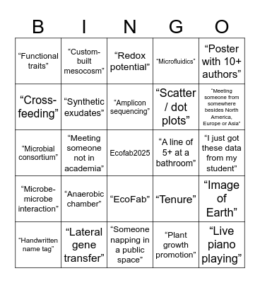 Micro Bingo Card